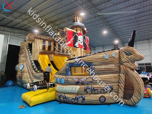 Customized PVC Inflatable The Pirate Ship Inflatable Obstacle Course Playground
