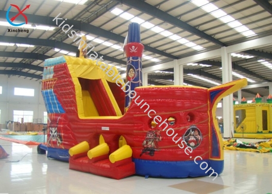 Manufacturer Inflatable Pirate Ship Bouncy House With Slide Inflatable Obstacle Course
