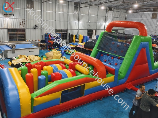 Customized Long Size Inflatable Obstacle Course Inflatable Interactive Funny Game