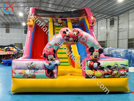 Customized Inflatable Slide Mickey And Minnie Inflatable Double Dry Slides Castle