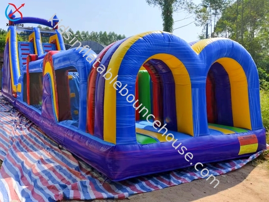 Customized Giant Colorful Inflatable Obstacle Course Inflatable Interactive Game