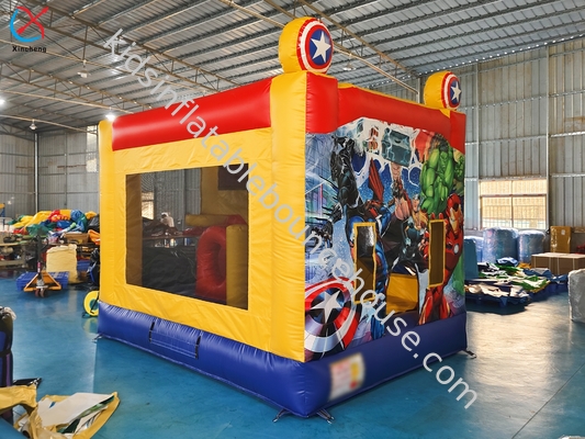 Factory Captain America Comics Themed Indoor Outdoor Custom Bouncy Castle Jumps