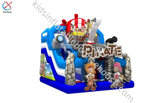Factory Commercial Inflatable Pirate Bouncy House With Slide Inflatable Castle
