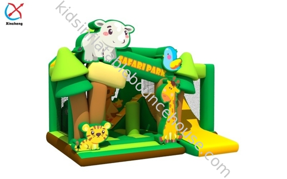 Commercial Inflatable Bouncy House With Slides Inflatable Safari Park Combo