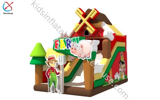 Factory New Design Inflatable Slide Castle Farm Inflatable Dry Slides For Kids