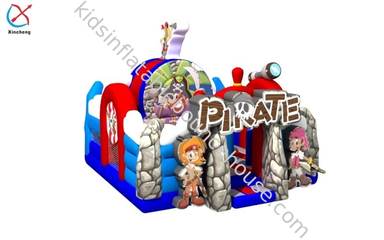 Commercial Custom Inflatable Pirate Fun City Inflatable Castle For Kids