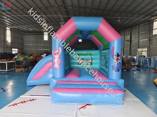 Commercial Inflatable Lilo & Stitch Bouncy House With Slide Combo