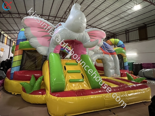 Manufacturer The Zoo Inflatable Fun City Inflatable Bouncy House Slide Castle