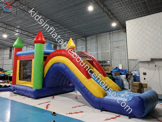 Commcercial Colorful Inflatable Combos Inflatable Bouncy House With Slide Castle