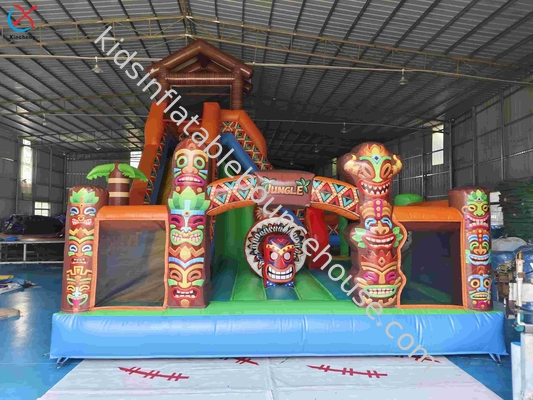 Inflatble Exotic Bouncy House With Internal Slide Combo Jumping Castle