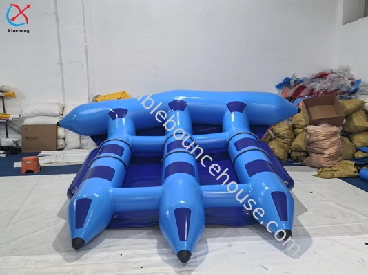 Supplier Inflatable Banana Boat Towables Blue Flying Float Banana Water Games