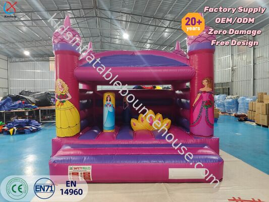 Factory Inflatable Bounce House Pink Color Princess Girls Inflatable Castle
