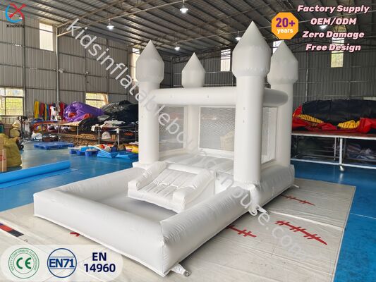 Manufacturer Inflatable White Wedding Bouncy House Inflatable Castle For Kids