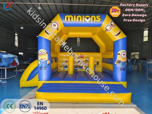 China Yellow Minions Inflatable Jumping Castle with Slide for Outdoor Events
