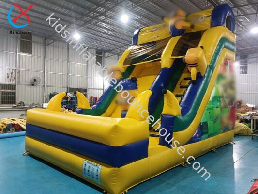 Commercial Yellow Cartoon Inflatable Slide Inflatable Dry Slides Outdoor