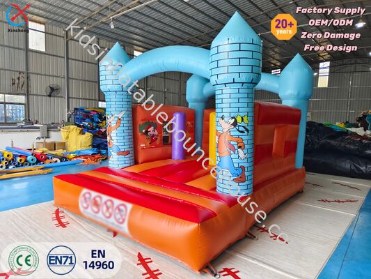 High Quality Castle Themed Mickey Inflatable Bounce House for Kids Parties