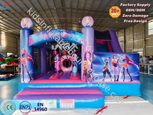 Commercial PVC Inflatable Jumping Castle Inflatable Bounce House With Slide for Party Rental