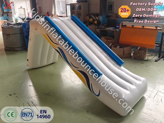 Commercial Inflatable Water Slide Floating Inflatable Yacht Slide For Boat Yacht Pool