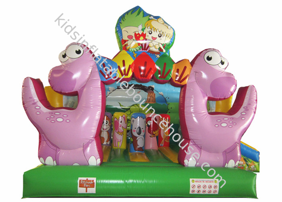 Inflatable Dinosaur Baby Bouncy Castle , Quadruple Stitching Toddler Jumping Castle
