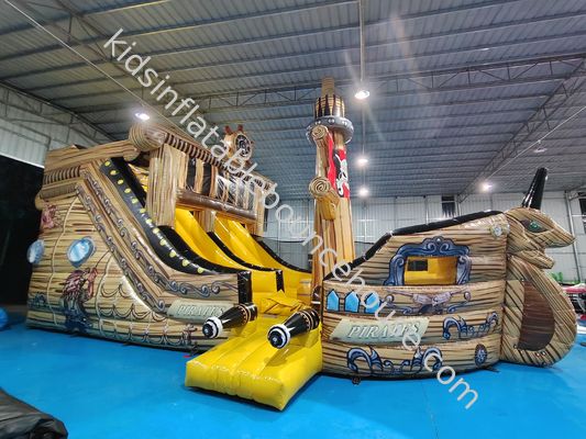 Customized PVC Inflatable The Pirate Ship Inflatable Obstacle Course ...